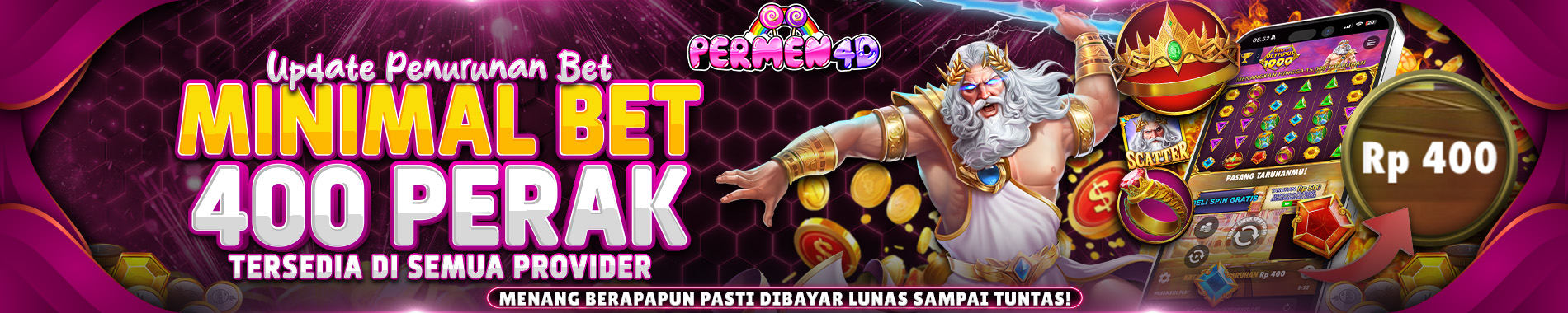 Slot Bet 400 Perak Untuk Semua Provider